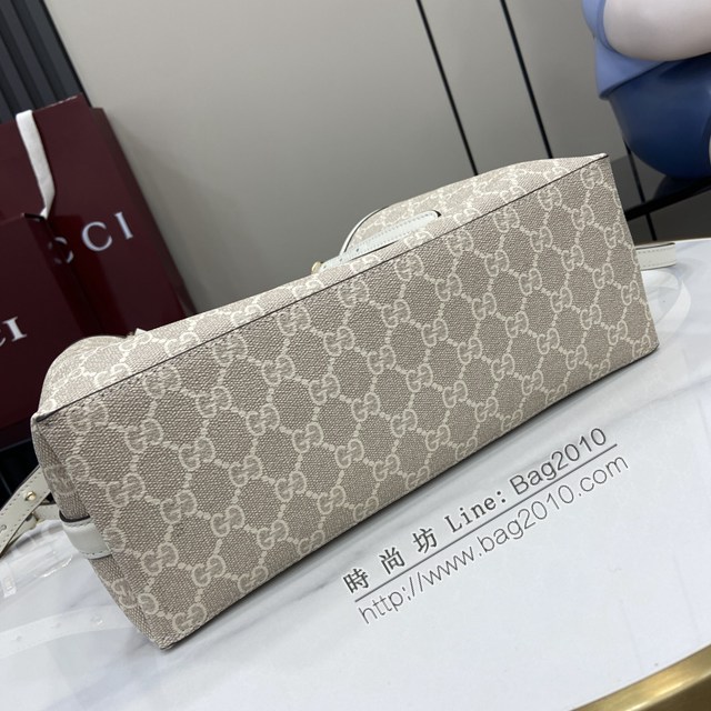 Gucci專櫃古馳最新款購物袋GG圖案條紋織大號肩背包 jh2633型號：815214